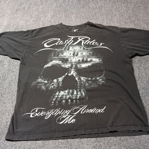 Other - Fearless Shirt Men XL Black CREAM Cash Rules Everything Money‎ Skull Graphic